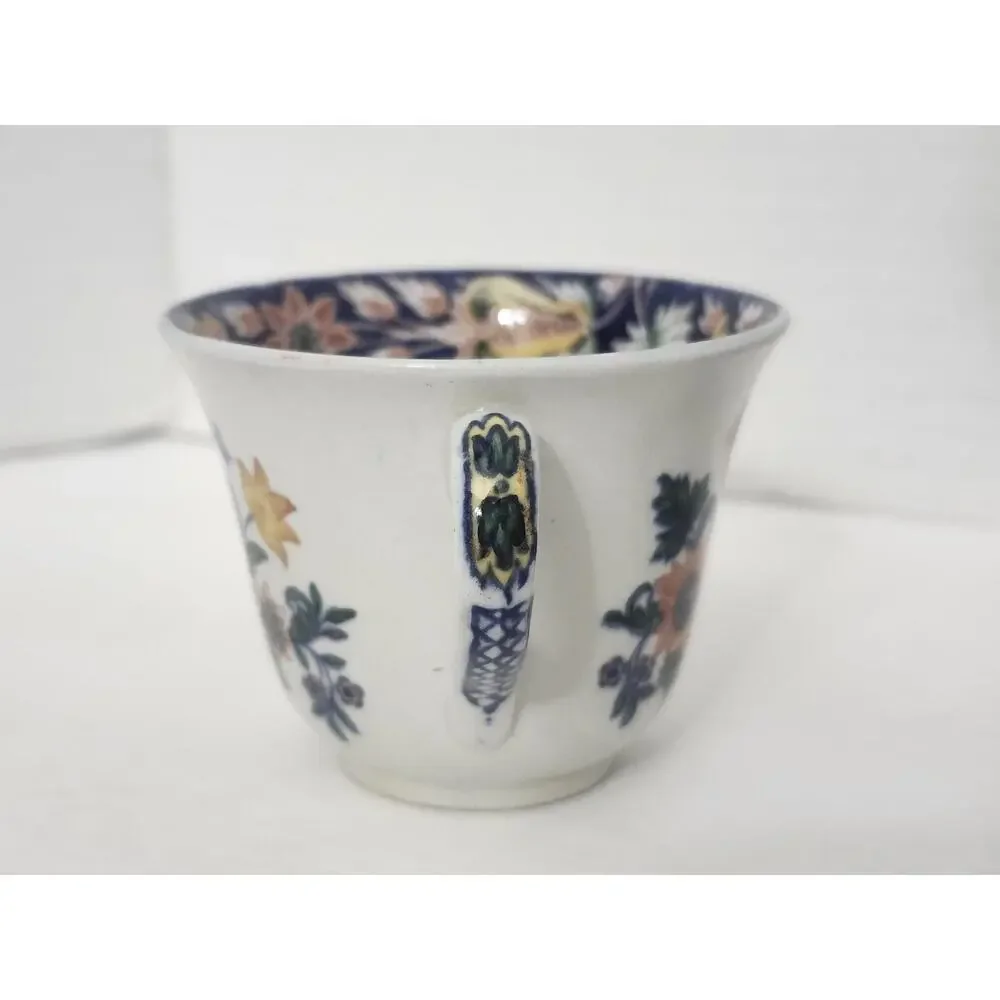 Wedgwood Etruria England Poterat Teacup Saucer Set 1920s Floral Basket